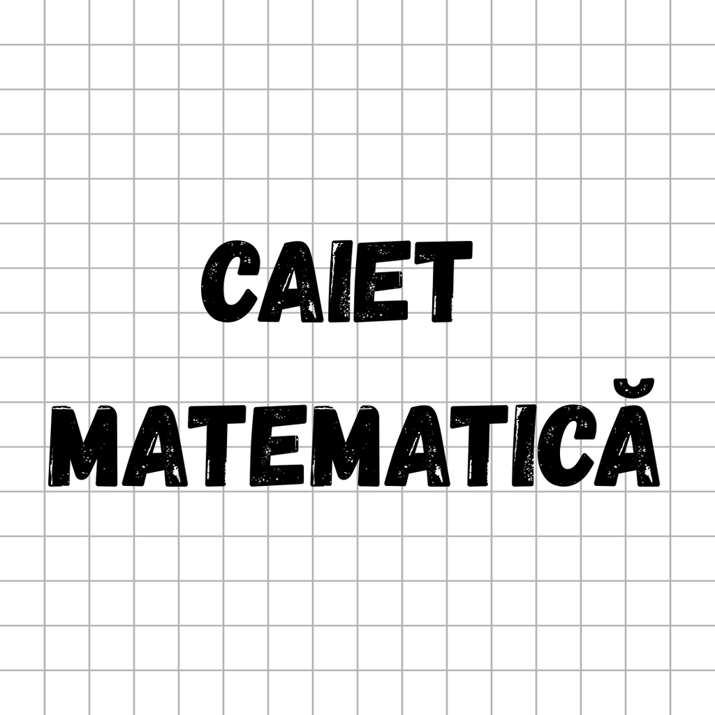 Caiet de matematică Aramnotes cu copertă albă și pagini albe pentru exerciții și rezolvări.