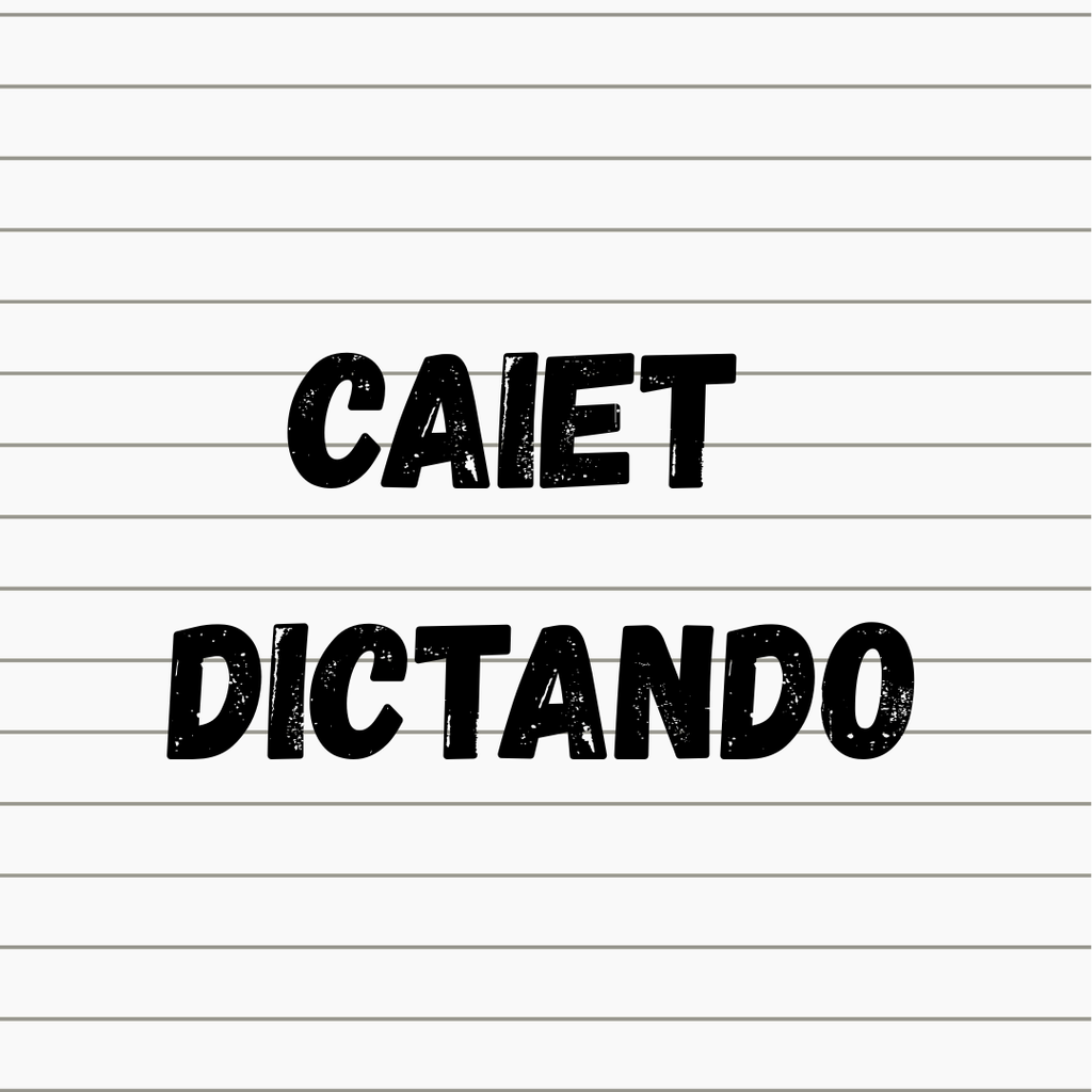 Caiet dictando Aramnotes, cu copertă albă și file liniare, pentru notițe și studiu.