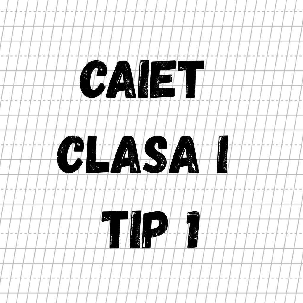Caiet pentru clasa 1 Aramnotes Tip 1, cu foi albe și copertă colorată, ideal pentru elevii din primul an de școală.