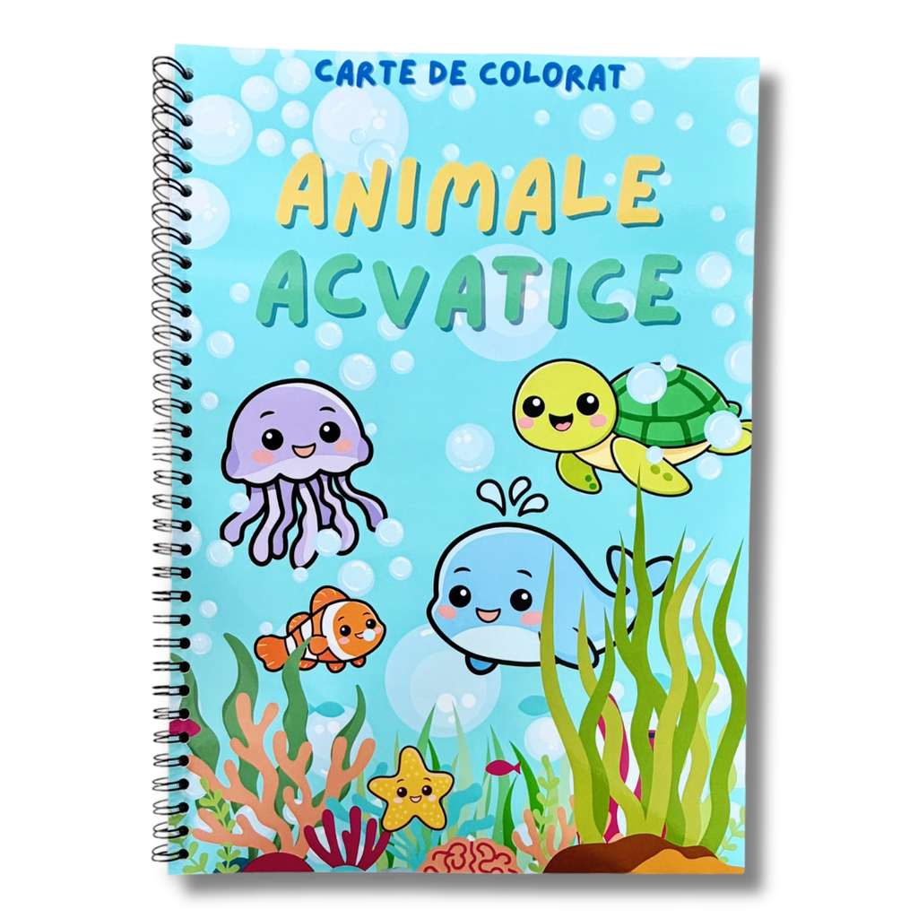 Carte de colorat - Animale Acvatice