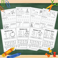 Caiet digital de activități ARAM NOTES pentru învățarea alfabetului și cifrelor, pentru copii 3-7 ani, cu pagini colorate și interactive.
