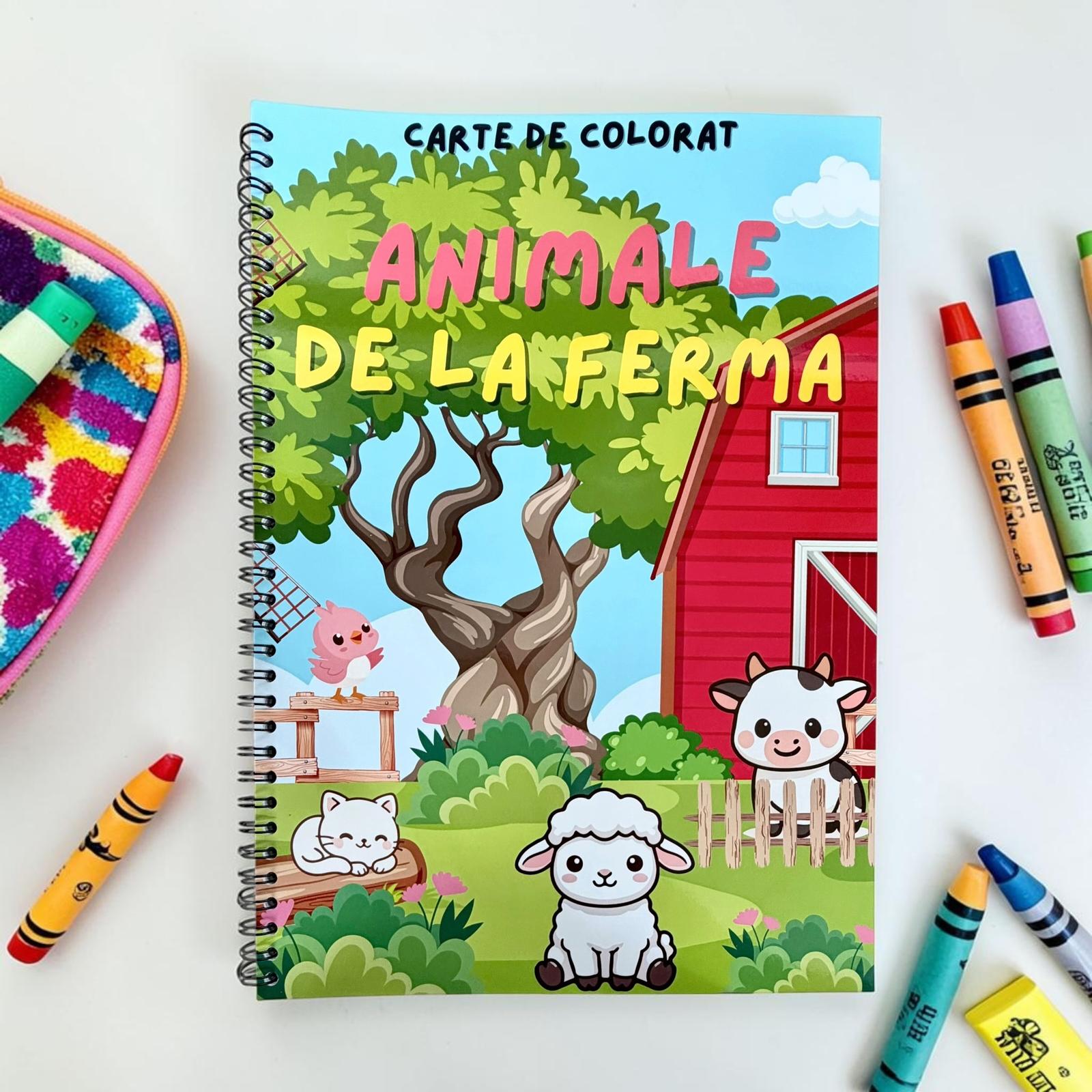 Carte de colorat - Animale de la Ferma