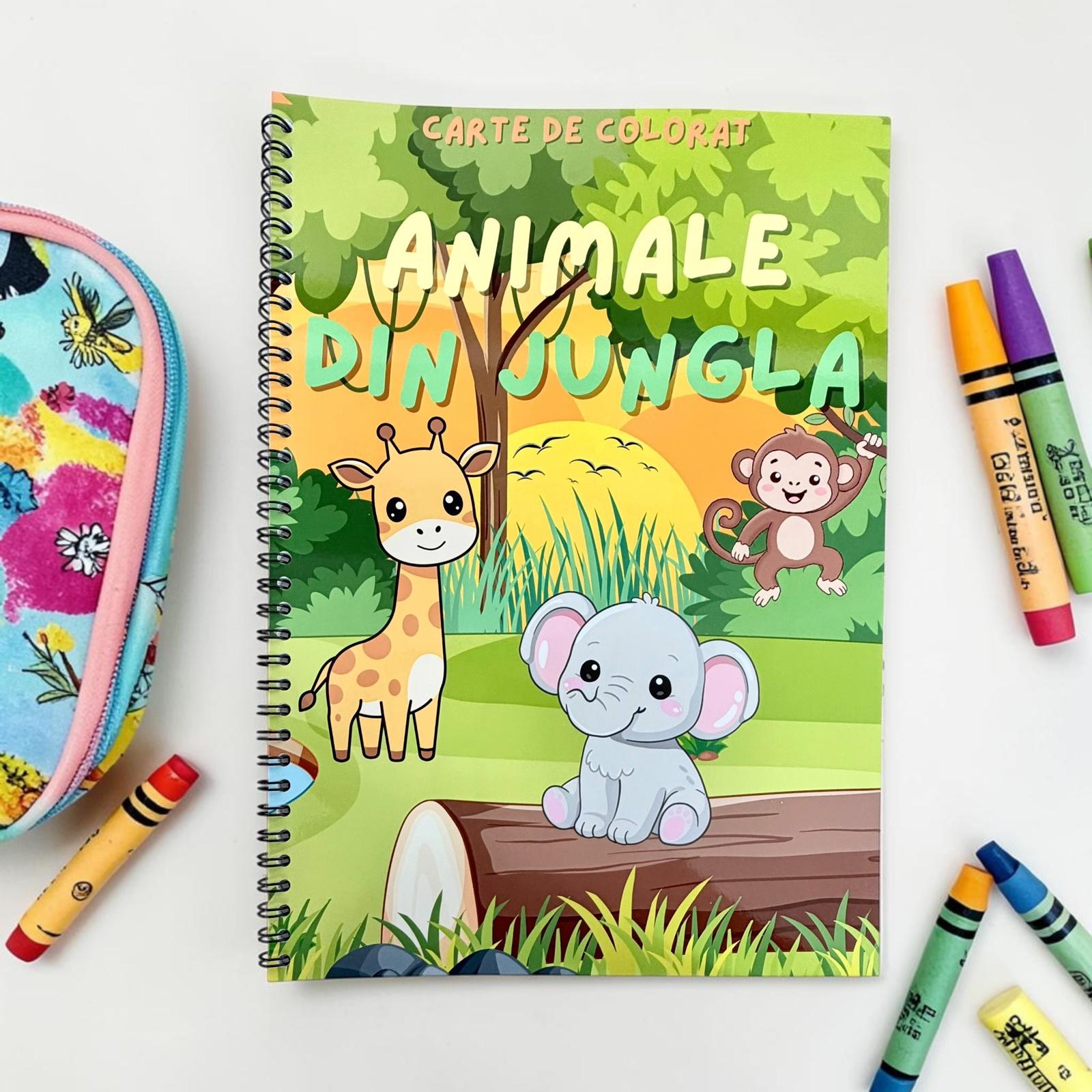 Carte de colorat - Animale din Jungla