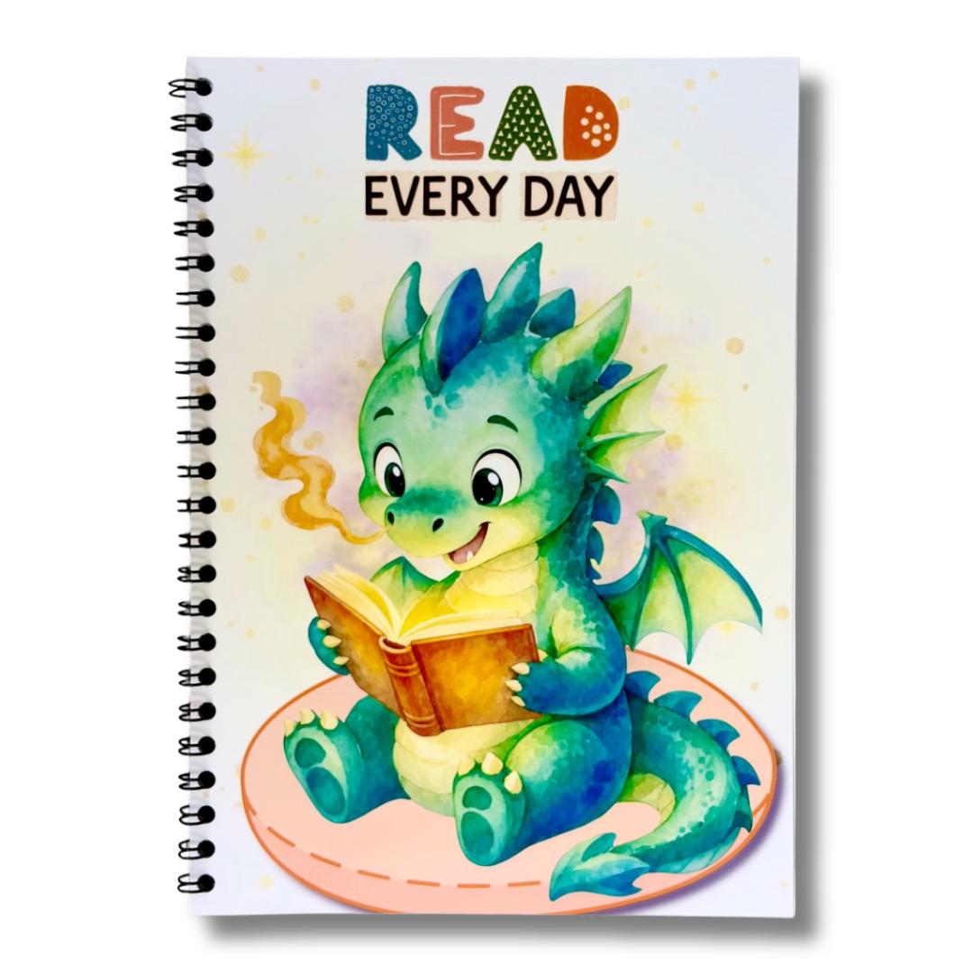 Caiet Aramnotes cu pagini de velină, desen Dragon Tales colorat pe copertă, pentru notițe și desen în limba română.