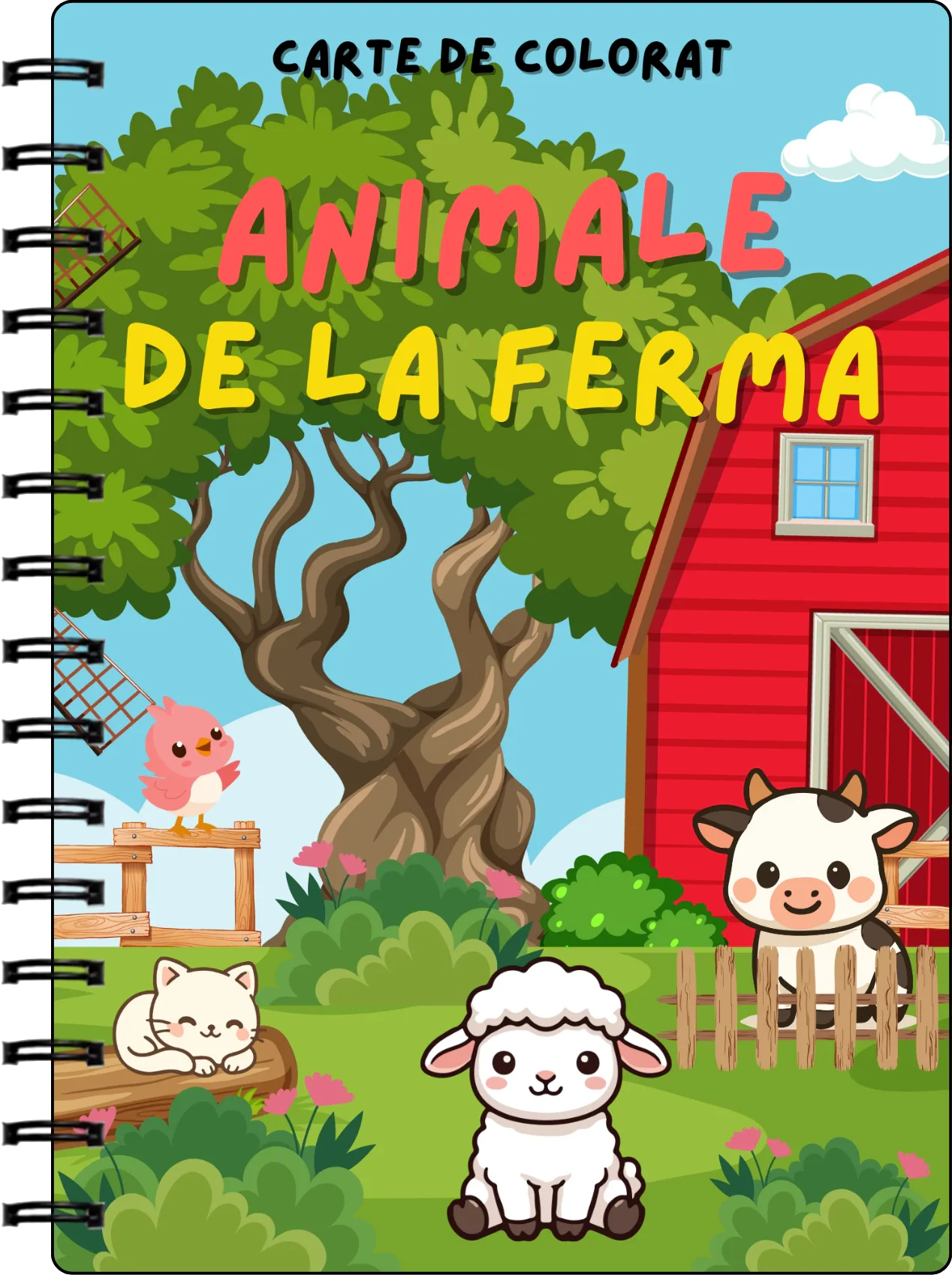 Carte de colorat – Animale de la fermă